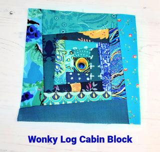 Wonky Log Cabin Block