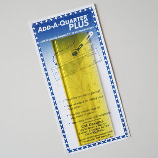 Add-A-Quarter Plus Ruler - Foundation Paper Piecing Seam Allowance Ruler
